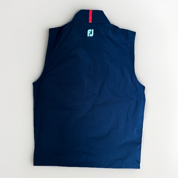 FootJoy TempoSeries Lightweight Softshell Golf Vest Men's Size Medium Blue Red - Picture 8 of 11